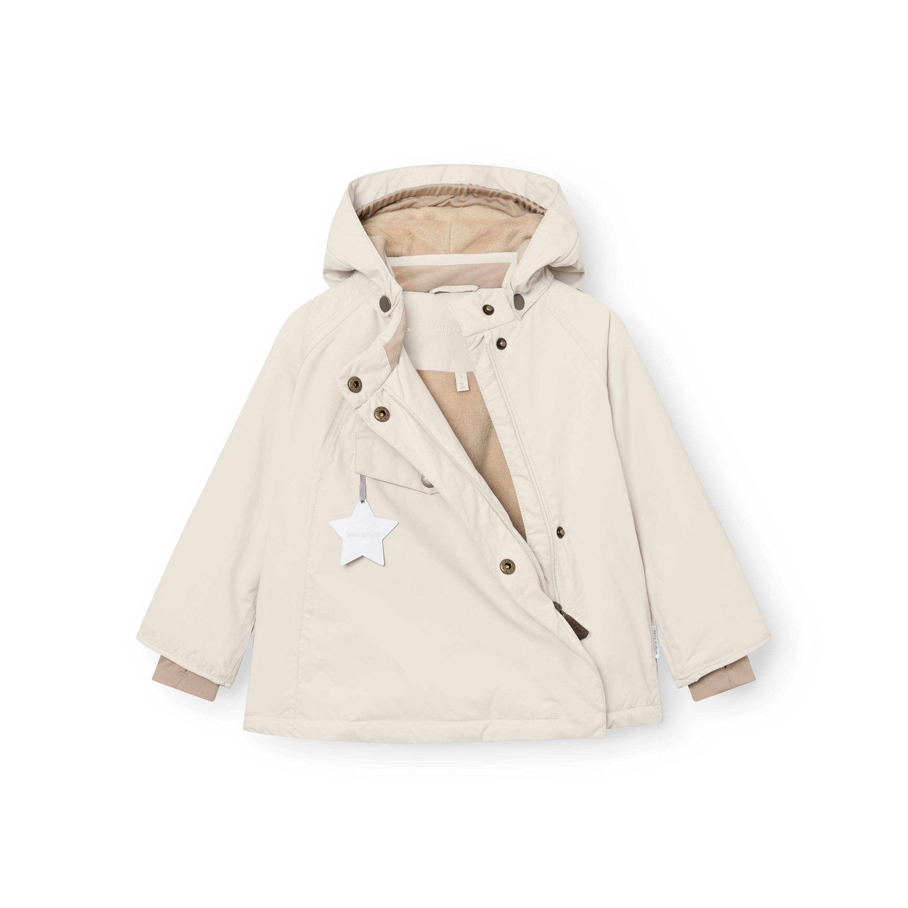 Mini A Ture Wang Fleece Lined Winter Jacket 25FW Angora Cream