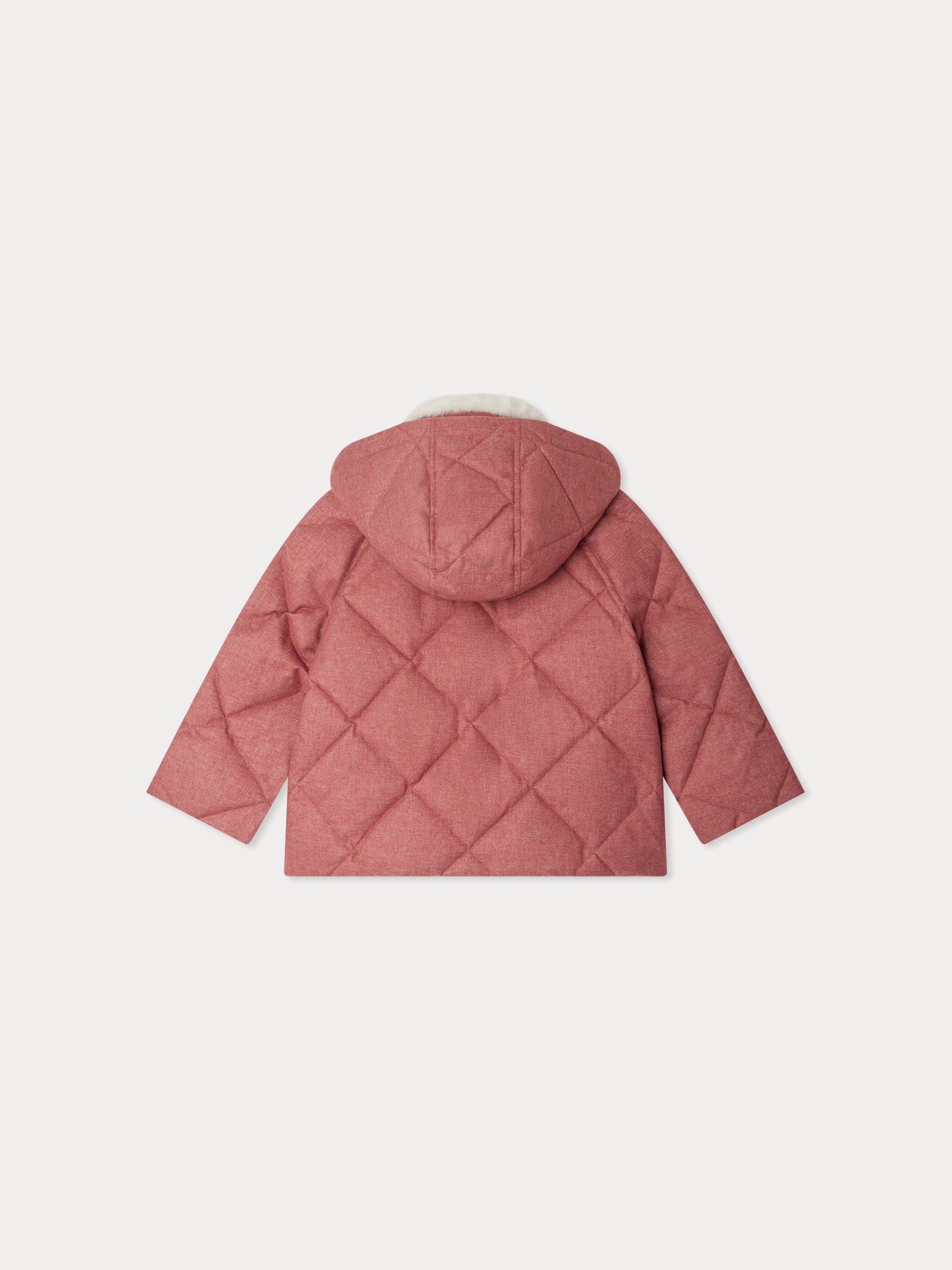定価11.5万 Bonpoint ポンポワン ダウンジャケット6A ベビーピンク Bonpoint Janice Down Jacket With Faux Fur Collar 25FW