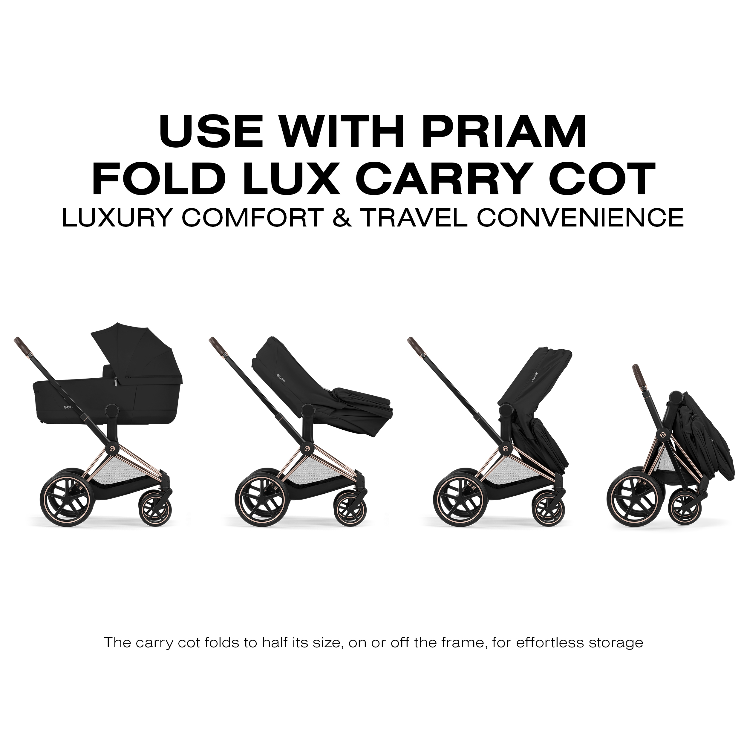 Cybex Priam Stroller - Rose Gold Frame (2026)