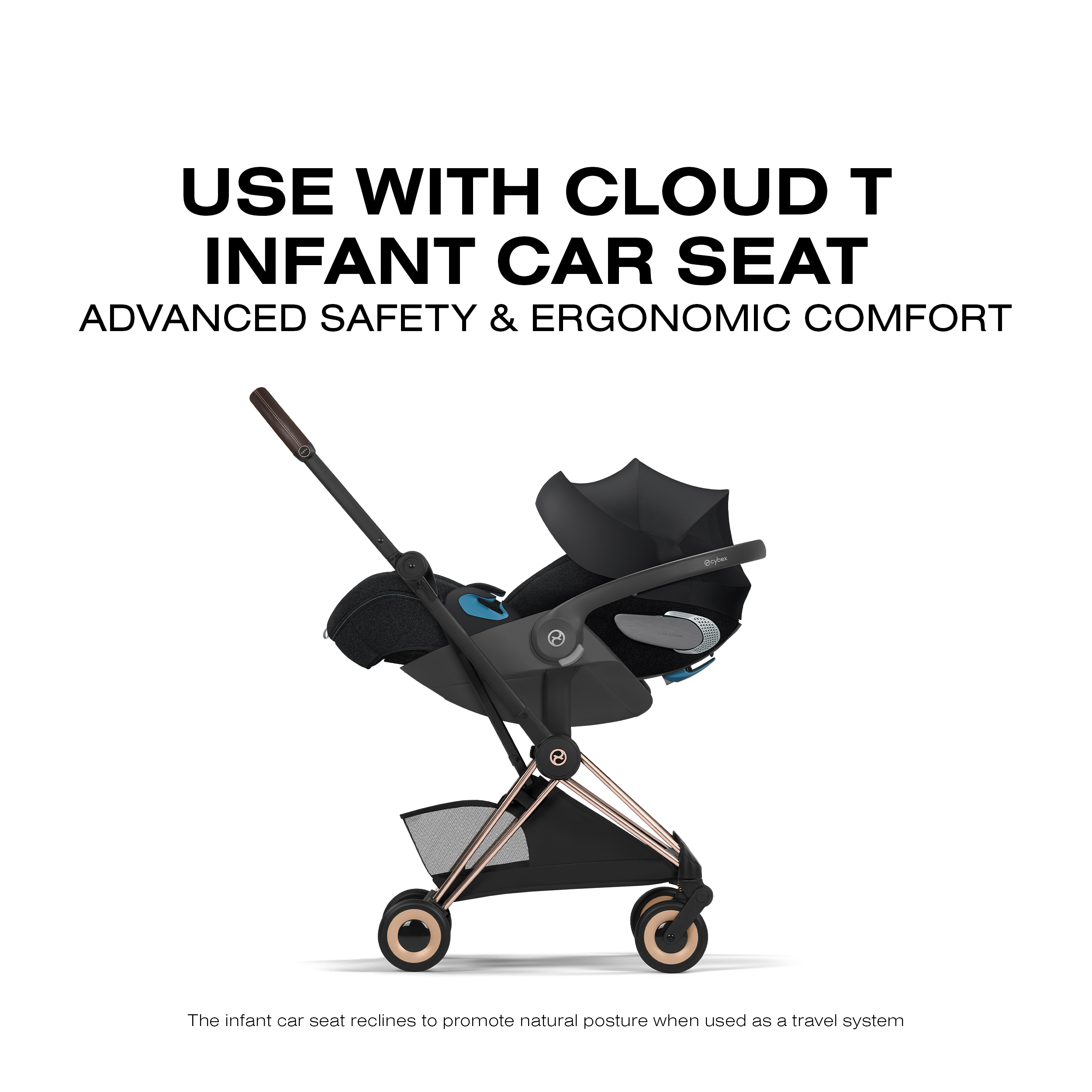 Cybex Coya Stroller - Rose Gold Frame (2026)