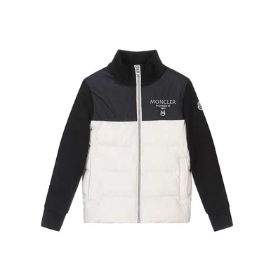 Moncler Zip Up Cardigan Blue & White F70 Moncler Zip Up Cardigan Blue & White F70