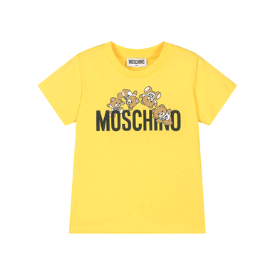 Moschino Ss Tee With Jumping Bear Over Txt Logo 24SSMoschino Ss Tee With  Bear Resting by Cactus Graphic 24SS