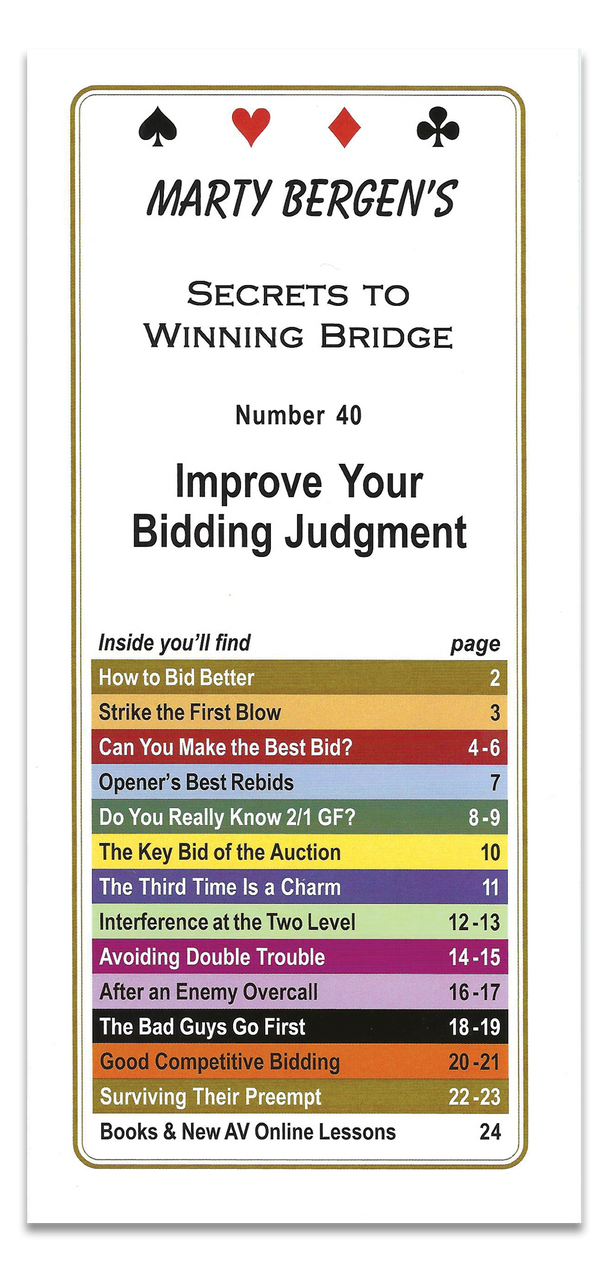 Secrets to Winning Bridge by Marty Bergen Baron Barclay Bridge Supply