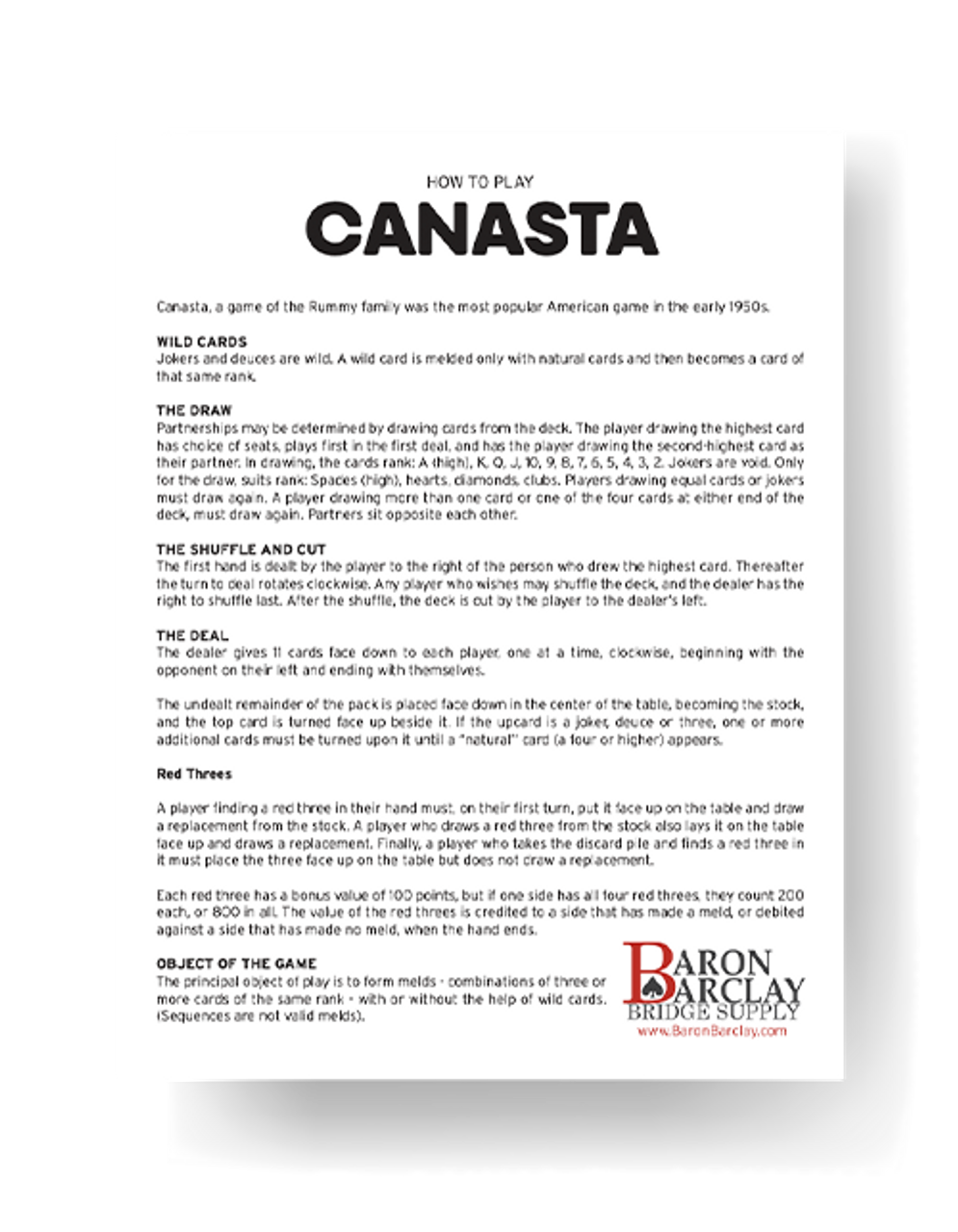 Canasta: rules and variations of the card game