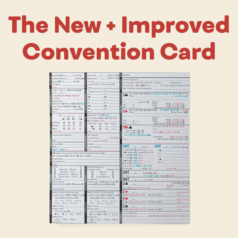 Printable Bridge Convention Card Check Out How Easy It Is To Complete