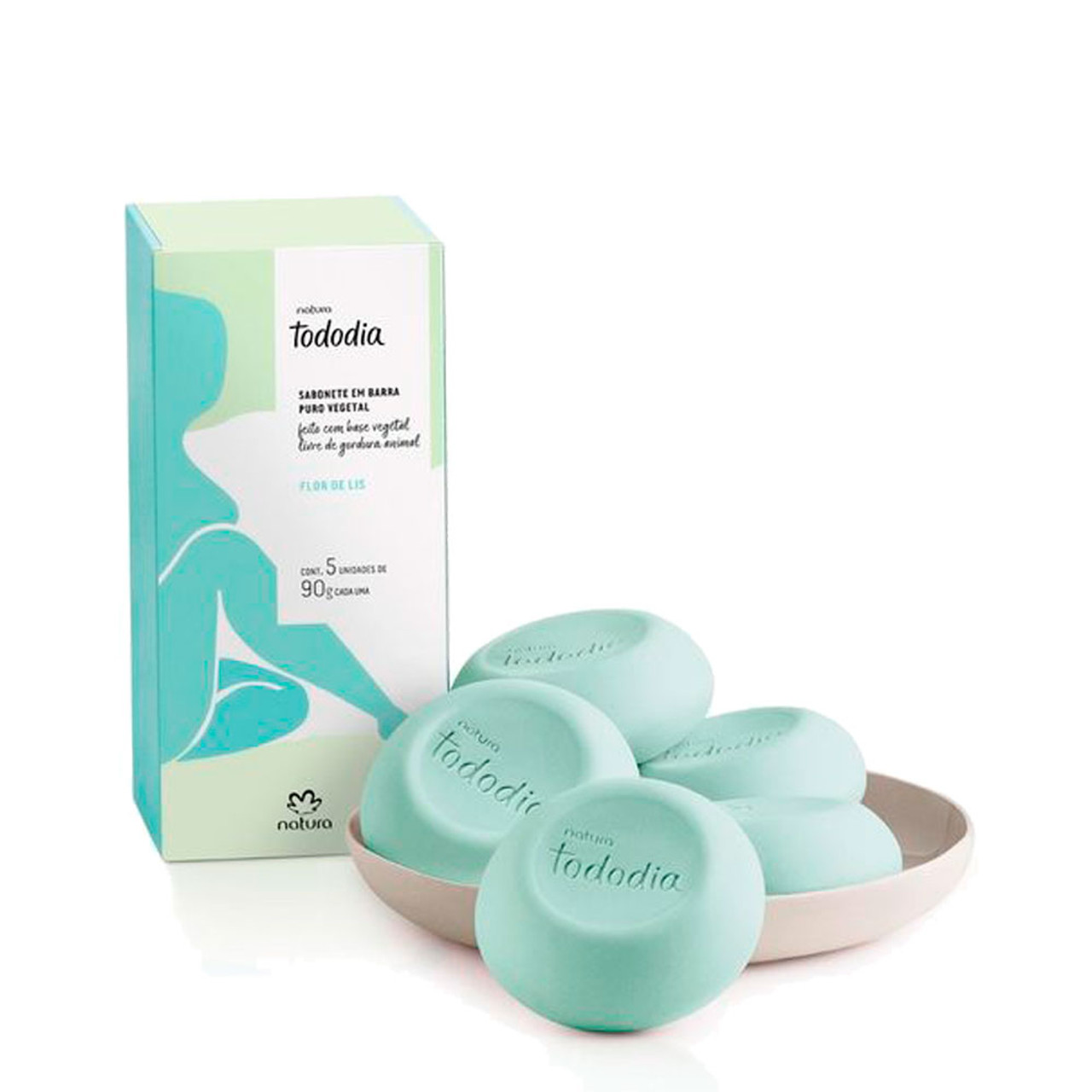 Natura Sabonete TodoDia Flor de Lis Pure Vegetable Moisturizing Soap  Hydrated and Soft Skin - BKeratin CH Professional