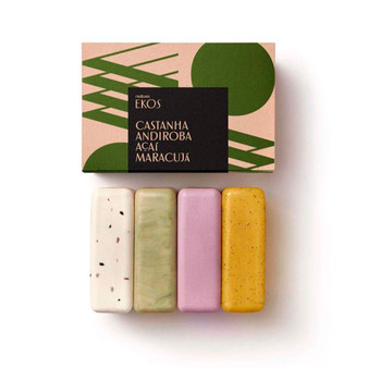 Natura Ekos Assorted Soaps Creamy and Exfoliating Bar Soaps Pura de Vegetais Creamy 4 units of 100g/3.38 oz