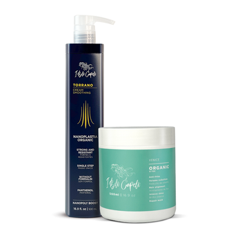 Kit I Belli Capelli Torrano Organic Nanoplasty 500ml/16,90 fl.oz and Venice Organic Treatment B-Tox Repair Mask 500g/17.60 oz