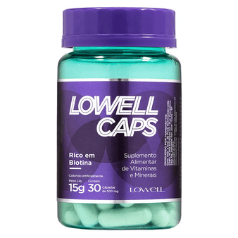 Lowell Caps - Growing and Strengthening Capsules Rich in Biotin 15g/0.52 oz
