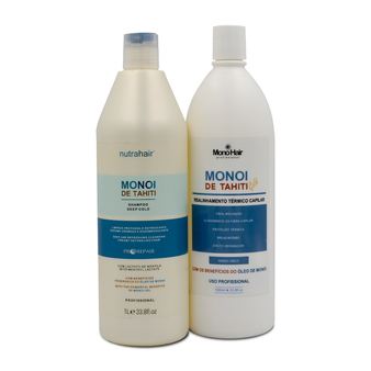 Home Care Treatment Kit Tahiti Monoi Oil Shampoo + Reducer 2x1L/2x33.8 fl.oz