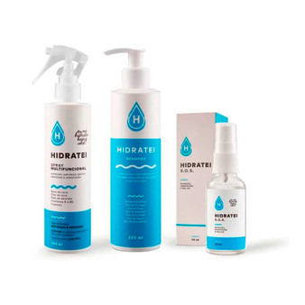 Hidratei Total Hydration Kit - Shampoo + Sérum S.O.S + Multifunctional Spray