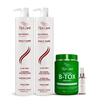 Ravenna Daily Care + B-tox Organic Kit: Hydration, Straightening, and Intense Shine