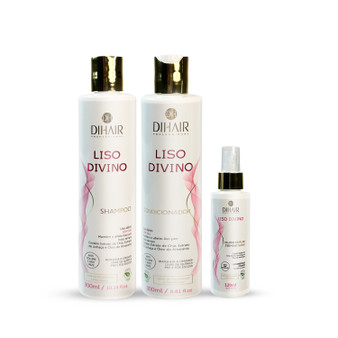 Dihair Professional Liso Divino Kit Shampoo, Conditioner 2x10.1 fl oz and Thermal Fluid 4.06 fl oz