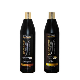 Kit Tzaha Progressive Diamante Total Lissy Diamond 3D Selagem Térmico Hair Care 2x1L/2x33.8fl.oz