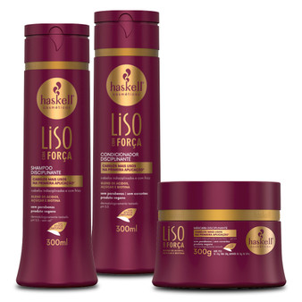 Kit Haskell Shampoo Conditioner Mask Complete Home Care Smooth With Strength