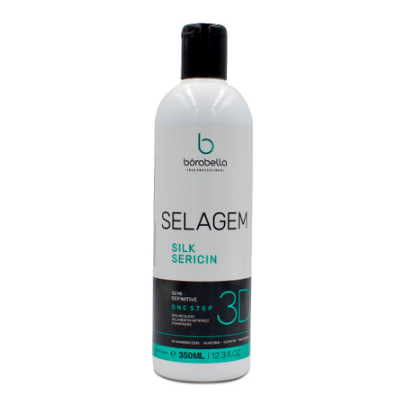 Frontal view of Borabella Selagem Silk Sericin 350ml bottle. Frontal view of Borabella Selagem Silk Sericin 350ml bottle.