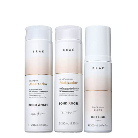 Braé Bond Angel Tinting Treatment Kit pH Acidifying Shampoo 2x200ml/2x6.76 fl.oz and Thermal Leave-In 2x250ml/8.45 fl.oz