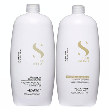 Alfaparf Milano Semi Di LINO Diamond Normal Hair Illuminating Shampoo and Conditioner 2x1L/2x33.8fl.oz Alfaparf Milano Semi Di LINO Diamond Normal Hair Illuminating Shampoo and Conditioner 2x1L/2x33.8fl.oz