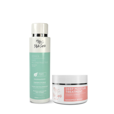 Kit I Belli Capelli Venice Hair Reconstructor Smoothing Keratin 500ml/16.9 fl.oz and Cassava Deep Moisture Mask 300g/10.58 oz