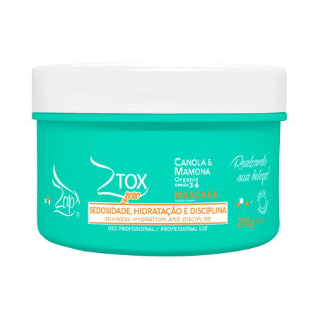 Zap Ztox Zero Conditioner Mask Canola Castor Bean Silkiness Hydration Discipline 250g/8.8 oz