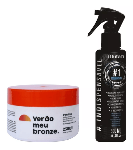 Verão Meu Bronze Tanning Wax + Mutari Hair Finisher #1 Indispensable Verão Meu Bronze Tanning Wax + Mutari Hair Finisher #1 Indispensable