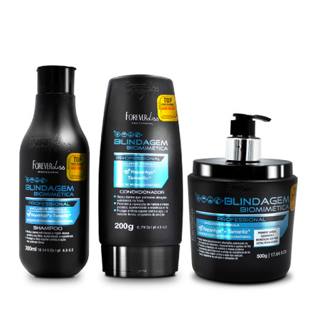 Forever Liss Complete Kit Shampoo + Conditioner + Mask Capillary Biomimetic Shielding Forever Liss Complete Kit Shampoo + Conditioner + Mask Capillary Biomimetic Shielding