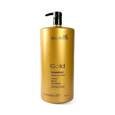 Soupleliss Shampoo Gold Celebration Deep Cleansing Professional Use Hair Care 2.5L/84.53fl.oz Soupleliss Shampoo Gold Celebration Deep Cleansing Professional Use Hair Care 2.5L/84.53fl.oz