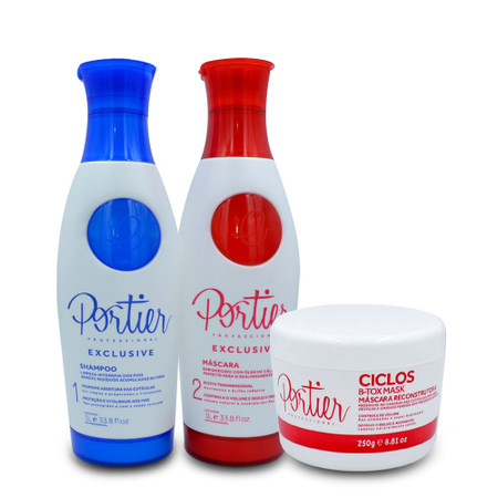 Kit Exclusive Portier Progressive 2x1L/33.8fl.oz + Ciclos Mask B-Tox 250g/8.81fl.oz