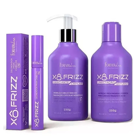 Forever Liss Xô Frizz Kit Conditioner + Moisturizing + Styler Forever Liss Xô Frizz Kit Conditioner + Moisturizing + Styler