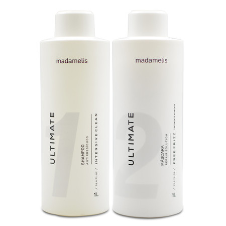 Kit Madamelis Progressive Liss Ultimate Frizz-Free Straight Hair 2x1L/2x33.8fl.oz Kit Madamelis Progressive Liss Ultimate Frizz-Free Straight Hair 2x1L/2x33.8fl.oz