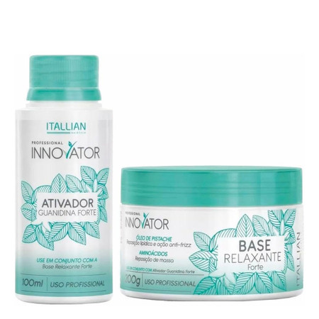 Itallian Hairtech Innovator Kit Guanidine Activator and Relaxing Base 2 Products Itallian Hairtech Innovator Kit Guanidine Activator and Relaxing Base 2 Products