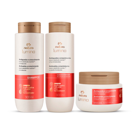 Kit Natura Lumina Hair Loss Control and Growth Shampoo + Conditioner + Mask Kit Natura Lumina Hair Loss Control and Growth Shampoo + Conditioner + Mask