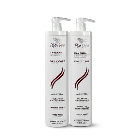 Kit I Belli Capelli Ravenna Daily Care with Aloe Vera – Shampoo + Conditioner 2x1L/2x33.8 fl.oz