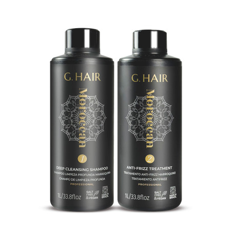 Kit G. Hair Smoothing System Marroquina Shampoo Treatment Hair 2x1L/2x33.8 fl.oz Kit G. Hair Smoothing System Marroquina Shampoo Treatment Hair 2x1L/2x33.8 fl.oz