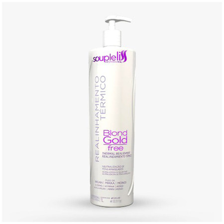 Soupleliss Realinhamento Térmico Blond Gold Free Thermal Realignment for Blonds Hair Care 1L/33.8fl.oz Soupleliss Realinhamento Térmico Blond Gold Free Thermal Realignment for Blonds Hair Care 1L/33.8fl.oz
