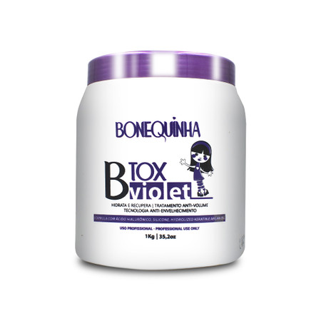 Bonequinha Btox Violet Mask Matizador Removes Yellow Tones Hair Care 1kg/35.2 oz