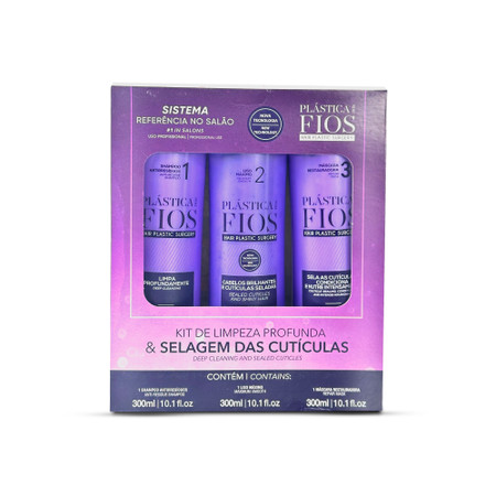 Kit Plastica Dos Fios Keratin Treatment 3x300ml/3x10.14fl.oz Kit Plastica Dos Fios Keratin Treatment 3x300ml/3x10.14fl.oz