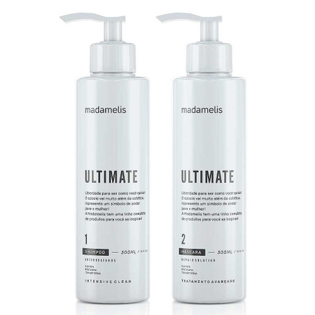 Kit Madamelis Progressive Liss Ultimate Hair Straightening Free Frizz Hair Care 2x300ml/2x10.1fl.oz Kit Madamelis Progressive Liss Ultimate Hair Straightening Free Frizz Hair Care 2x300ml/2x10.1fl.oz
