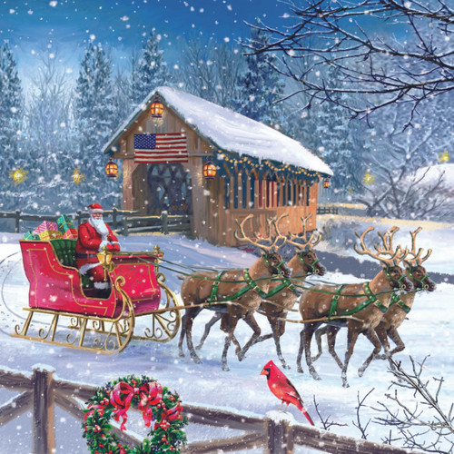 santa and sleigh advent calendar