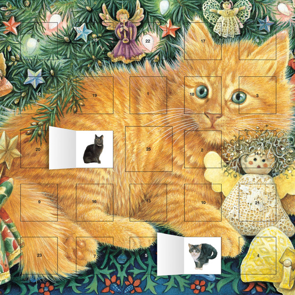 cat sticker advent calendar