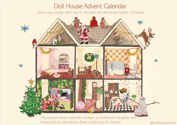 Doll house advent calendar