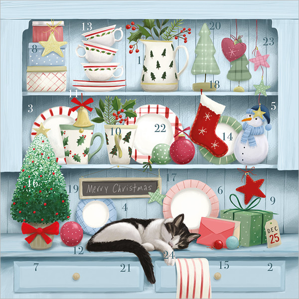 Christmas Dresser advent calendar card