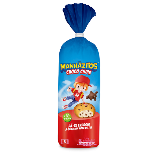 manhãzitos chocolate chip cake 280 g soft sponge cake with chocolate chips packaged bakery treat