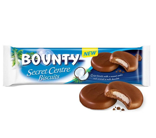 Bounty Secret Centre coconut chocolate biscuits 132g