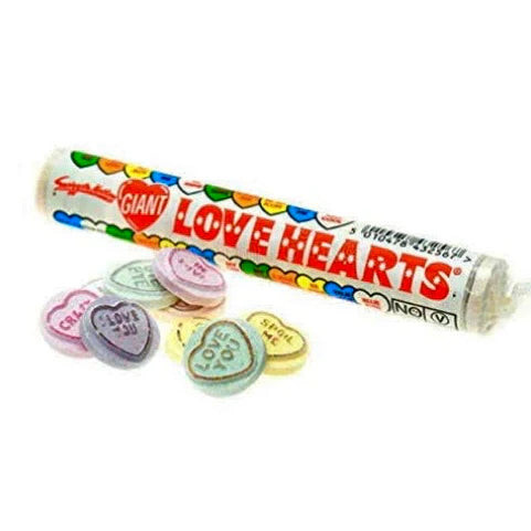 swizzels love hearts roll 39g british fizzy candy tablets retro sweets vegan confectionery
