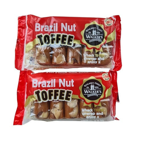 walkers brazil nut toffee 100g british toffee sweets individually wrapped nut candy retro confectionery