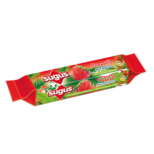 Sugus strawberry chewy sweets 45g soft fruit chews individually wrapped candy