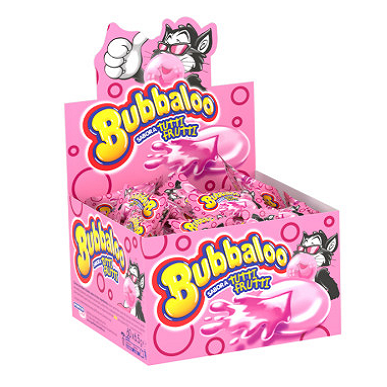 bubbaloo tutti frutti bubblegum 60 pieces liquid centre chewing gum fruity gum