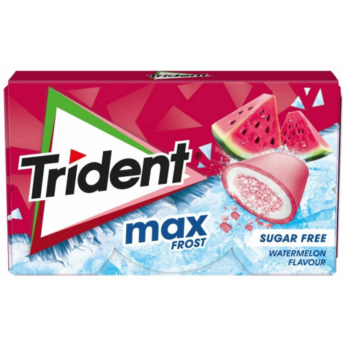 Trident Max Watermelon Frost chewing gum 20g sugar free watermelon mint gum bubblegum chewing and gum balls