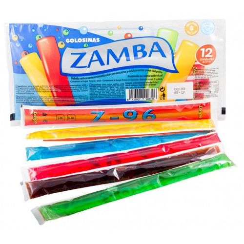 zamba ice lolly freeze pops mixed pack of 12 fruity liquid candy freezer ice pops assorted flavours